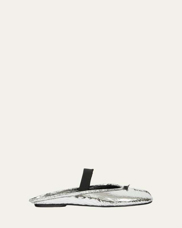 Tabi Broken Mirror Leather Ballerina Mules